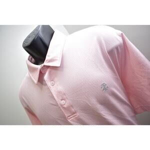 Izod Golf Polo Stretch Plaid Dry Fitting Athletic Mens Size XL